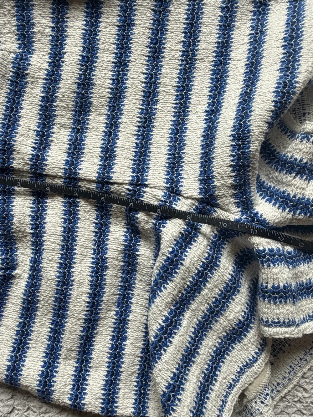 Opullence Paris Malika Blue White Striped Knit Shorts Made in France S